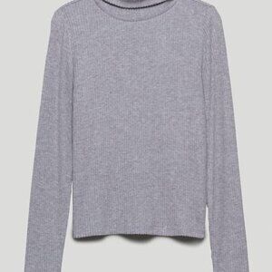 Aritzia Ribbed Turtleneck Grey Medium